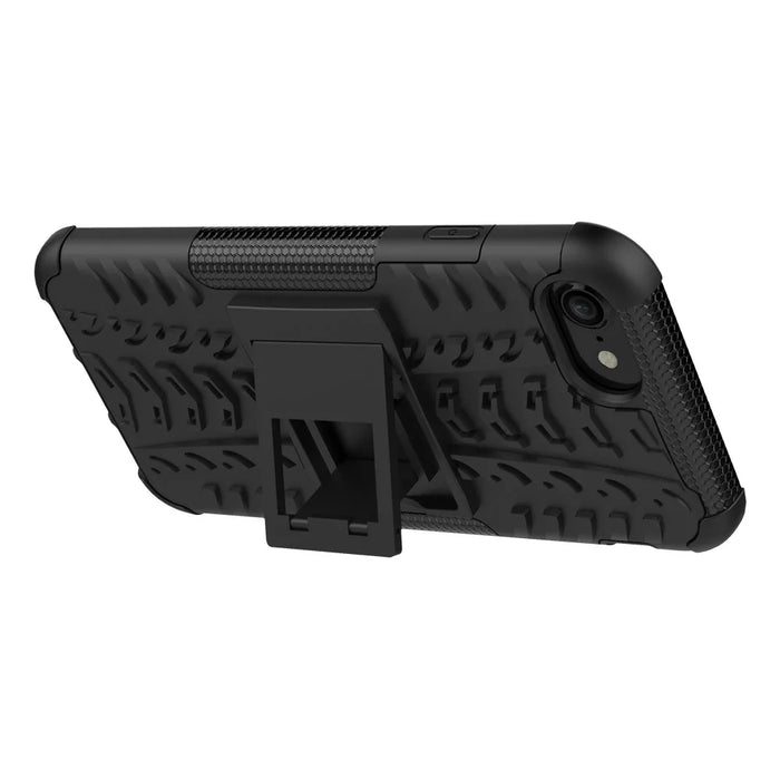For iPhone SE (2020)/SE (2022)/8/7 4.7 inch Cool Tyre PC + TPU Hybrid Shell with Kickstand - Black - 6