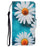 Wallet Stylish Pattern Printing PU Leather Case Magnetic Flip Stand Folio Cover with Strap for iPhone X/XS 5.8 inch - Daisies - 2