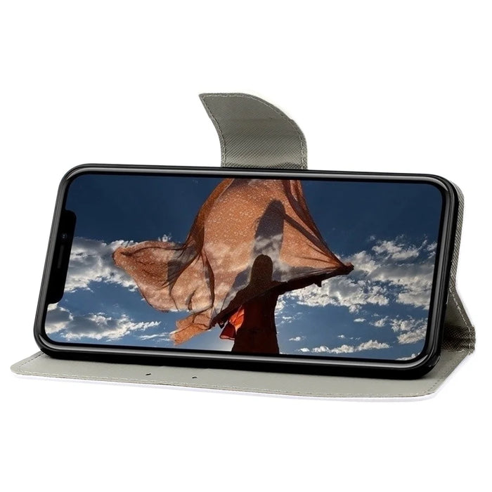 Wrist Strap Pattern Printing PU Leather Wallet Case Magnetic Flip Stand Folio Cover for iPhone 11 6.1 inch - Daisies - 4