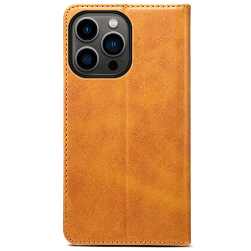 SUTENI Wallet Stand Design Anti-scratch Magnetic Automatic Closing Leather Cover + TPU Inner Case for iPhone 13 Pro Max 6.7 inch - Khaki - 2