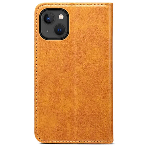 SUTENI Anti-scratch Wallet Stand Design Magnetic Automatic Closing Leather Protective Cover + TPU Inner Case for iPhone 13 mini 5.4 inch - Khaki - 2