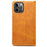 SUTENI Textured Surface Magnetic Automatic Closing Wallet Stand Design Leather Case for iPhone 12/12 Pro 6.1 inch - Khaki - 3