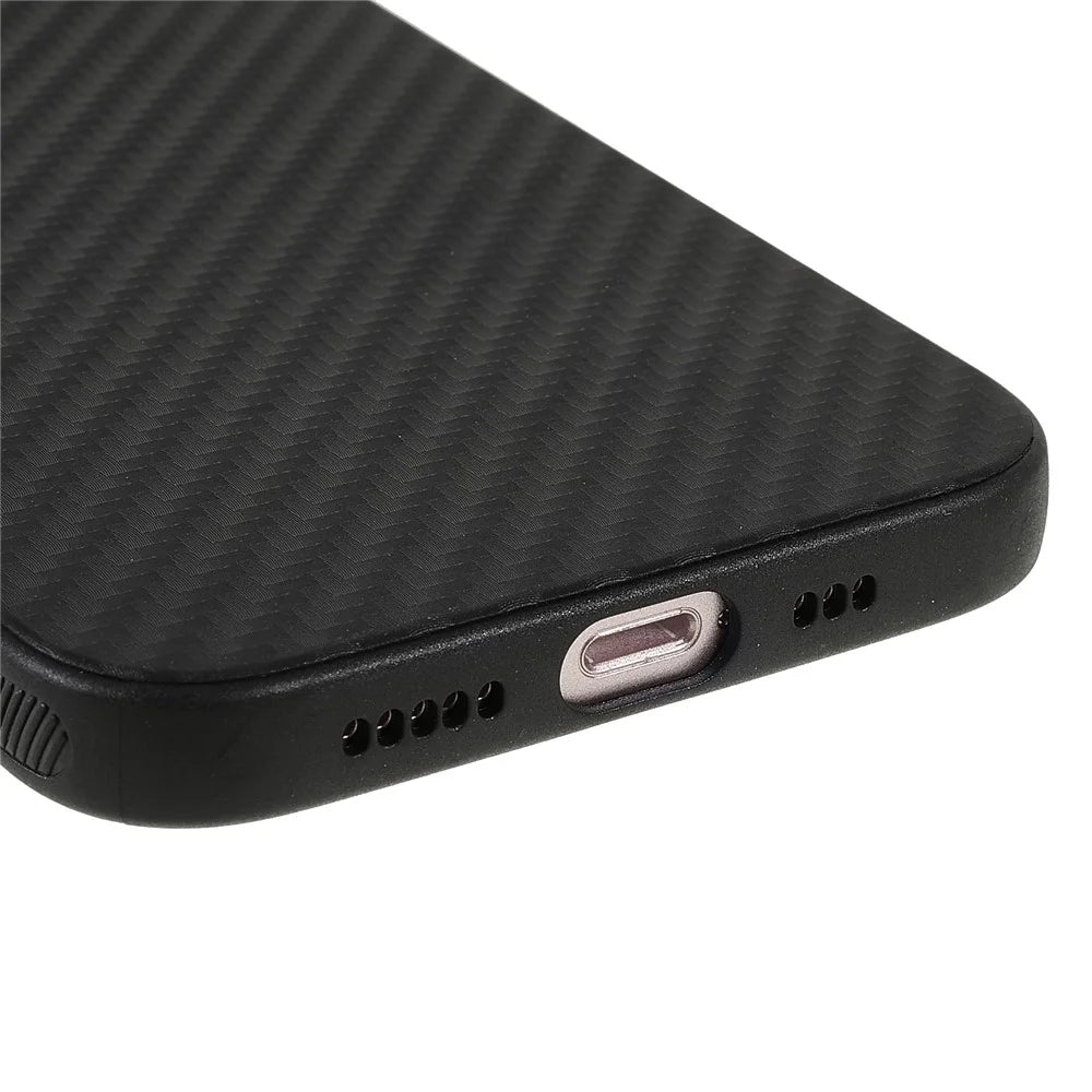 For iPhone 13 6.1 inch Mobile Phone Bag Case Carbon Fiber Texture Anti-Slip Soft TPU Phone Protection Case - 5
