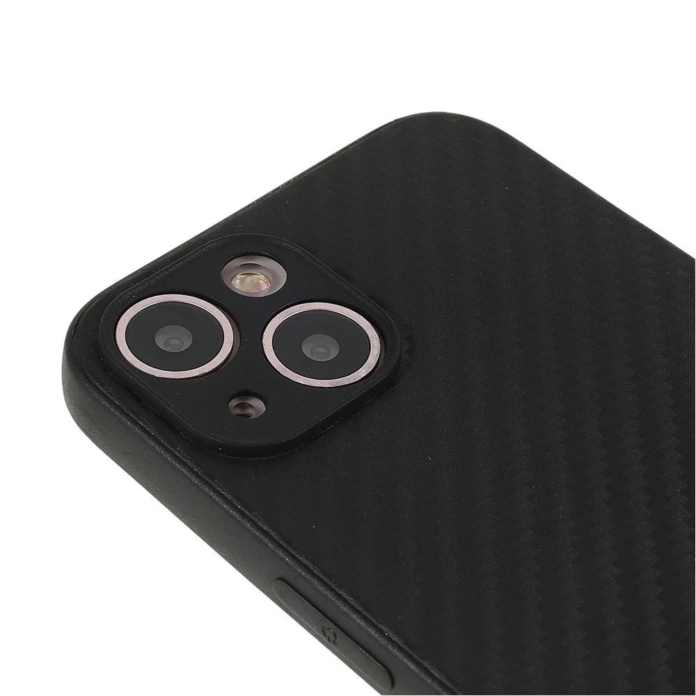 Anti-fingerprint Carbon Fiber Texture Flexible TPU Phone Case Phone Covering for iPhone 13 mini 5.4 inch - 6