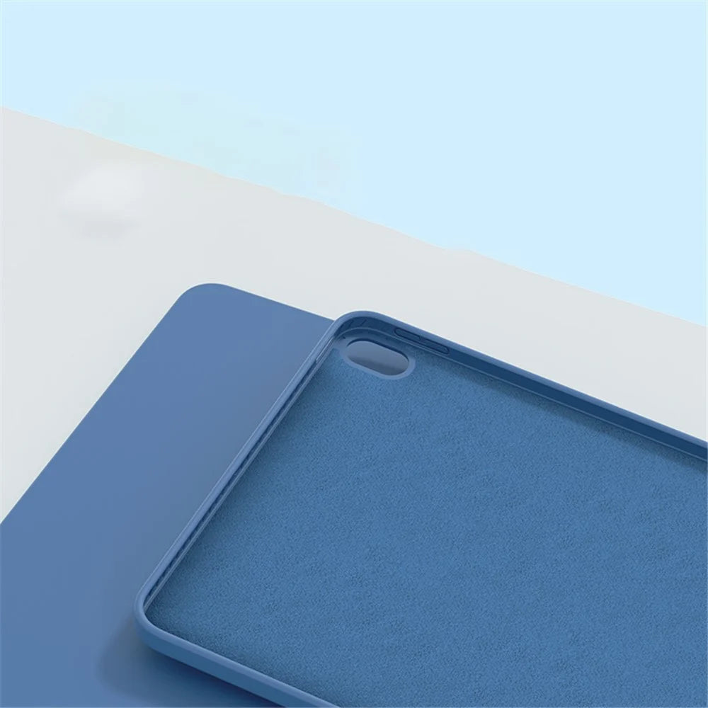 MUTURAL Drop-resistant Liquid Silicone+PC Microfiber Lining Protective Tablet Case Cover for iPad Air (2020)/Air (2022) - Black - 7