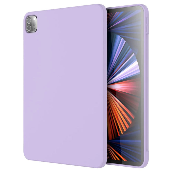 MUTURAL Microfiber Lining Liquid Silicone+PC Protective Tablet Case Cover for iPad Pro 12.9 (2022) / (2021) / (2020) / (2021) / (2022) - Purple - 1