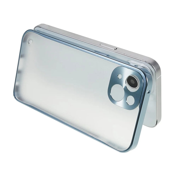 For iPhone 13 6.1 inch PC + Metal Hybrid Case Shockproof Matte Mobile Phone Shell - Black - 4