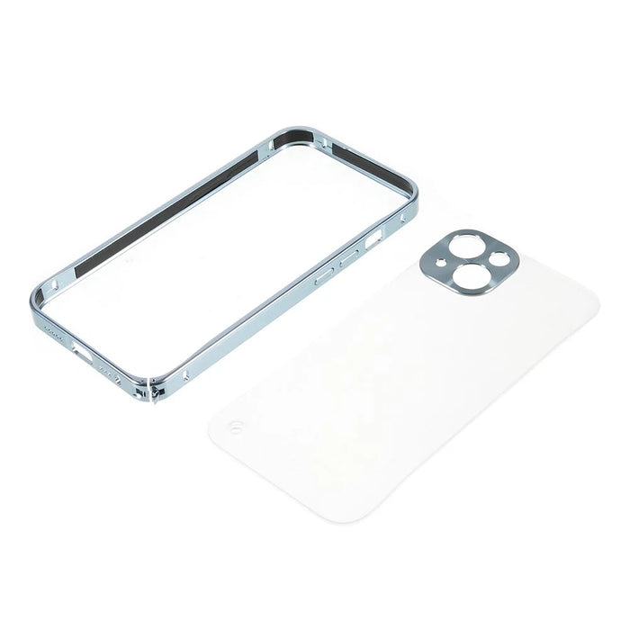 For iPhone 13 6.1 inch PC + Metal Hybrid Case Shockproof Matte Mobile Phone Shell - Black - 5