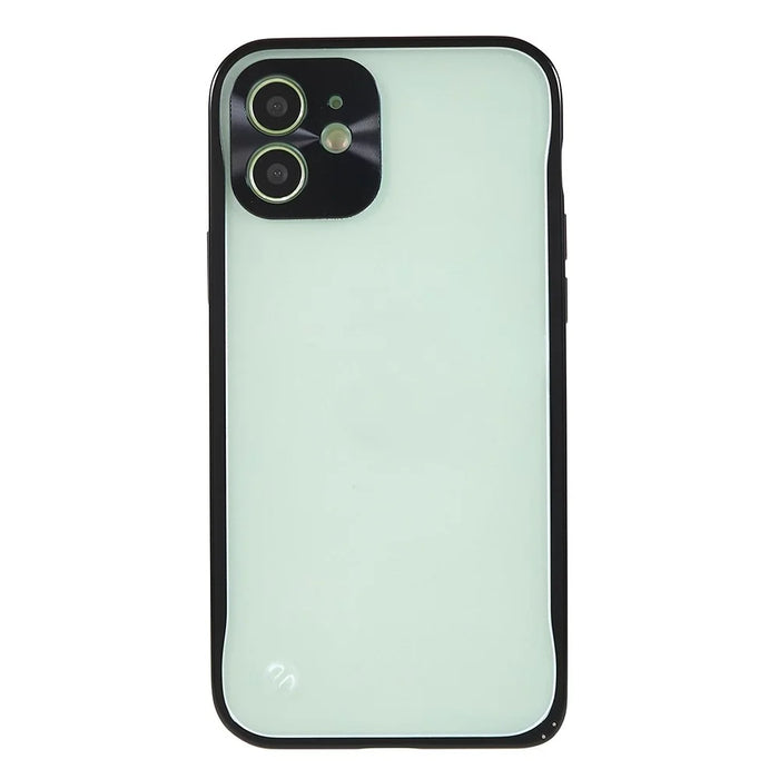 For iPhone 12 6.1 inch Drop-resistant Hard PC + Metal Matte Hybrid Phone Case Shell - Blue - 2