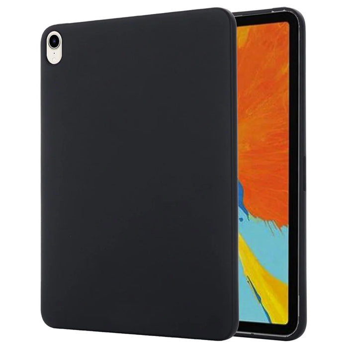 Microfiber Lining Liquid Silicone Shockproof Tablet Case Anti-Fall Slim Light Protective Cover for iPad mini (2024) / mini (2021) - Black - 1