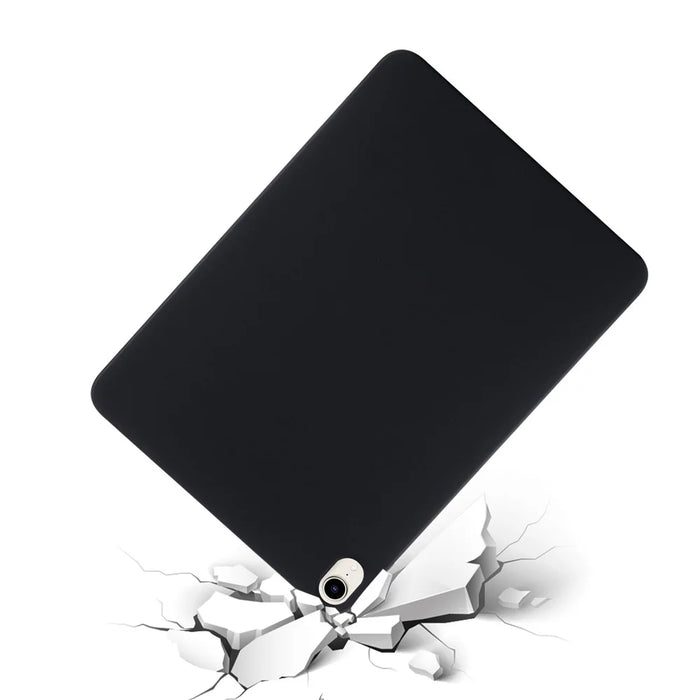 Microfiber Lining Liquid Silicone Shockproof Tablet Case Anti-Fall Slim Light Protective Cover for iPad mini (2024) / mini (2021) - Black - 4