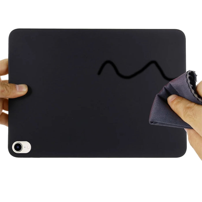 Microfiber Lining Liquid Silicone Shockproof Tablet Case Anti-Fall Slim Light Protective Cover for iPad mini (2024) / mini (2021) - Black - 6