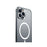 For iPhone 12 Pro 6.1 inch Transparent Matte Cover with Magnetic Wireless Charging, Hard PC Back Metal Frame Transparent Scratch-resistant Phone Protector - Blue - 4