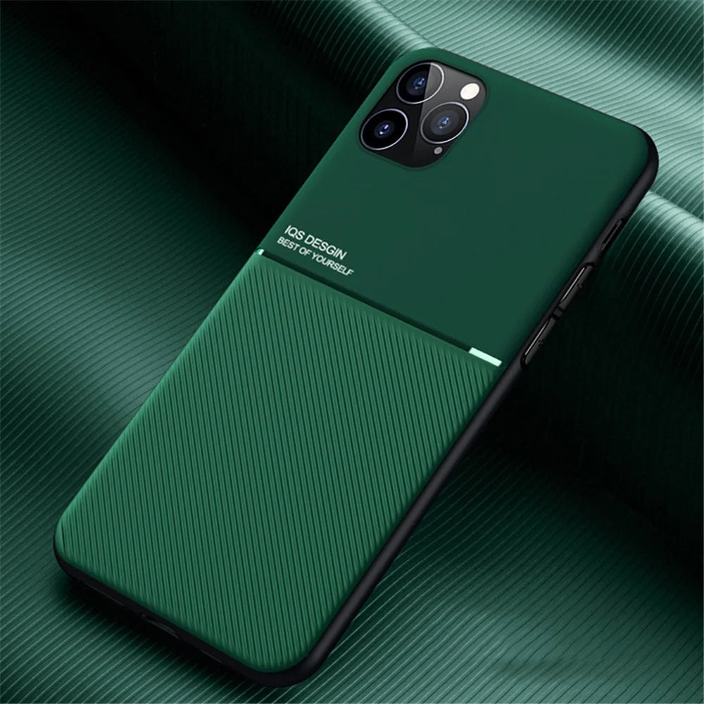 Imprinted Shockproof Phone Case TPU + PU Leather Coated Protective Cover for iPhone 12 Pro 6.1 inch - Green - 2