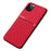 Imprinted TPU + PU Leather Coated Phone Case Shockproof Protector for iPhone 12 Pro Max 6.7 inch - Red - 1