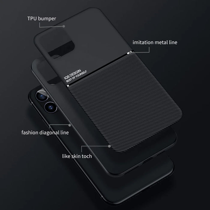 Imprinted TPU + PU Leather Coated Phone Case Shockproof Protector for iPhone 12 Pro Max 6.7 inch - Red - 3