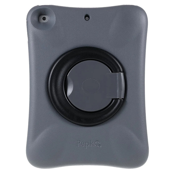 PEPKOO 360 Degree Rotation Kickstand Enhanced Frame EVA Tablet Case Cover for iPad 10.2 (2021) - Black - 2