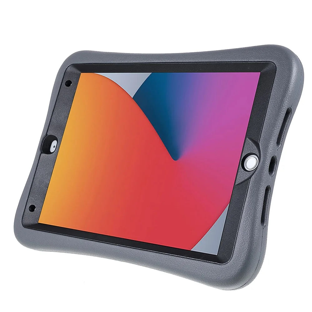 PEPKOO 360 Degree Rotation Kickstand Enhanced Frame EVA Tablet Case Cover for iPad 10.2 (2021) - Black - 6