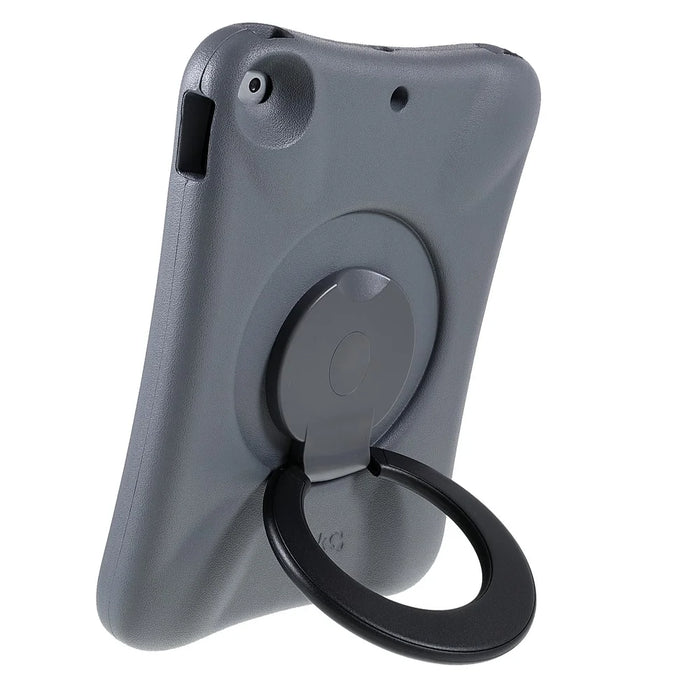 PEPKOO 360 Degree Rotation Kickstand Enhanced Frame EVA Tablet Case Cover for iPad 10.2 (2021) - Black - 7