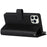 Detachable PU Leather Wallet Stand Case Non-slip Grip Phone Shell with Wrist Strap for iPhone 13 Pro 6.1 inch - Black - 5