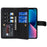 Fall-proof Detachable PU Leather Wallet Stand Phone Case Shell with Wrist Strap for iPhone 13 6.1 inch - Black - 7