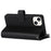 Shock Absorption Detachable PU Leather Wallet Stand Phone Case Shell with Wrist Strap for iPhone 13 mini 5.4 inch - Black - 5