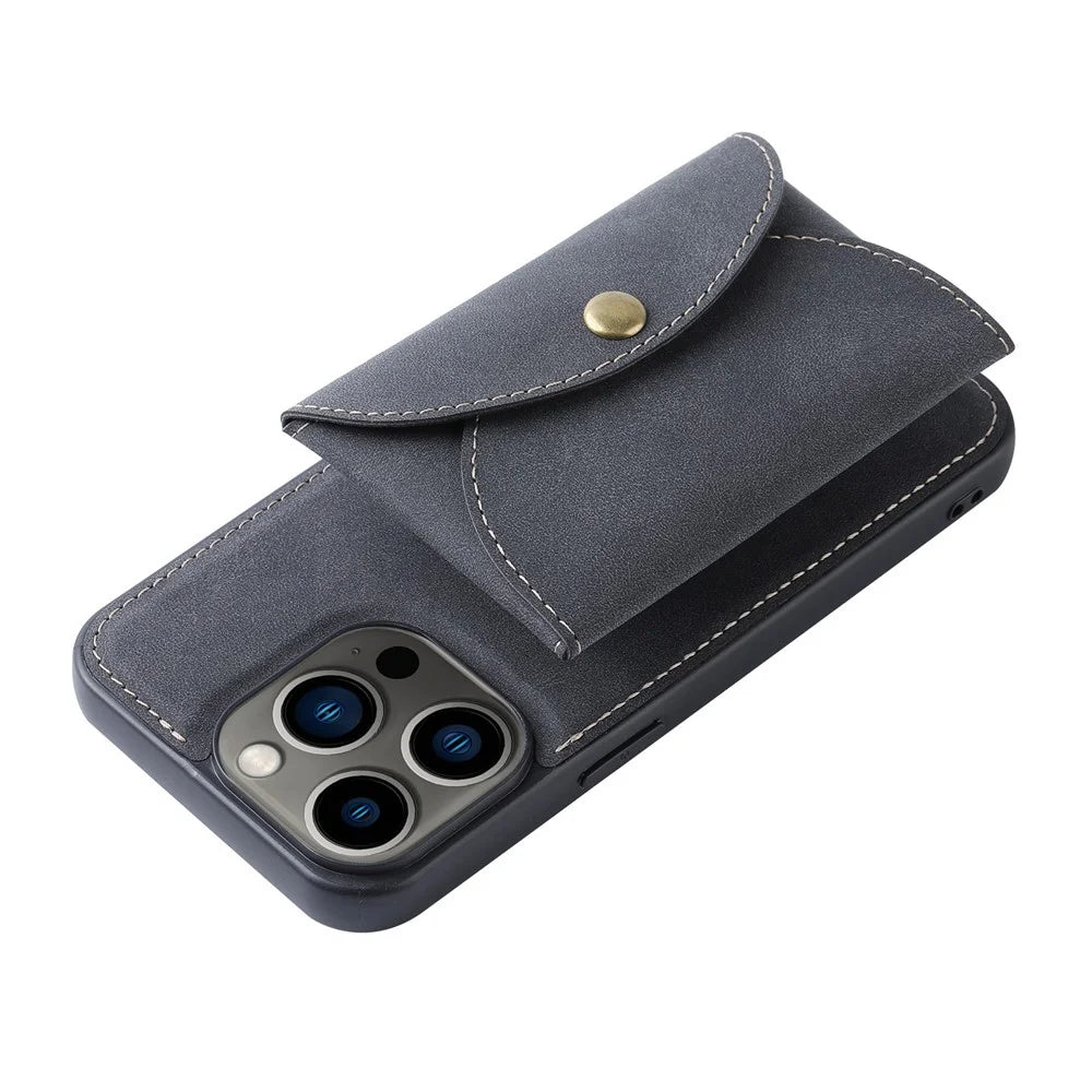 VILI TR Series Detachable 2-in-1 Design Magnetic Right Open Card Slot Leather Coated PC+TPU Case for iPhone 13 Pro 6.1 inch - Black - 3