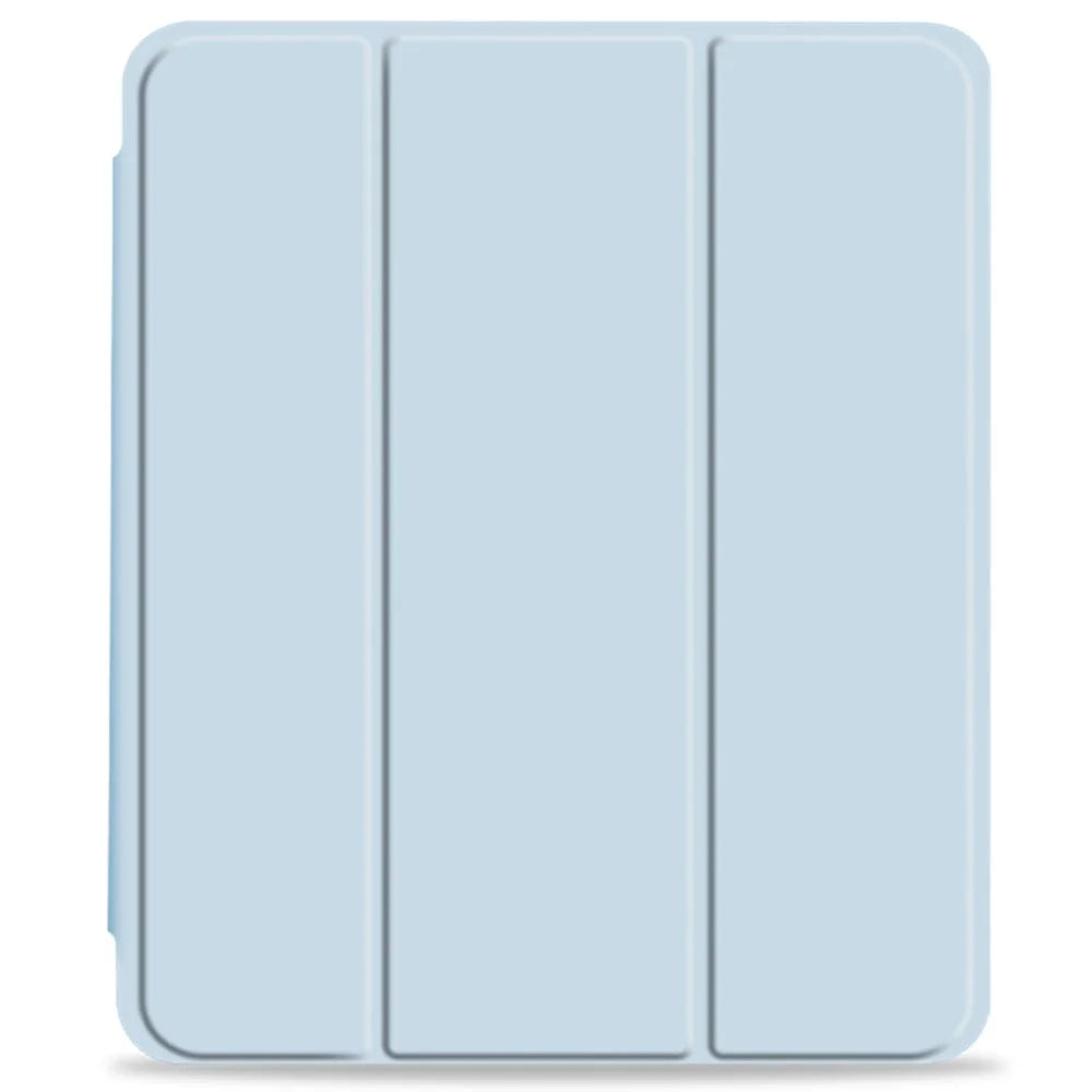 Anti-drop Trifold Stand Protective Cover Shockproof Transparent Tablet Case with Pencil Holder for iPad Pro 12.9-inch (2021) - Blue - 2