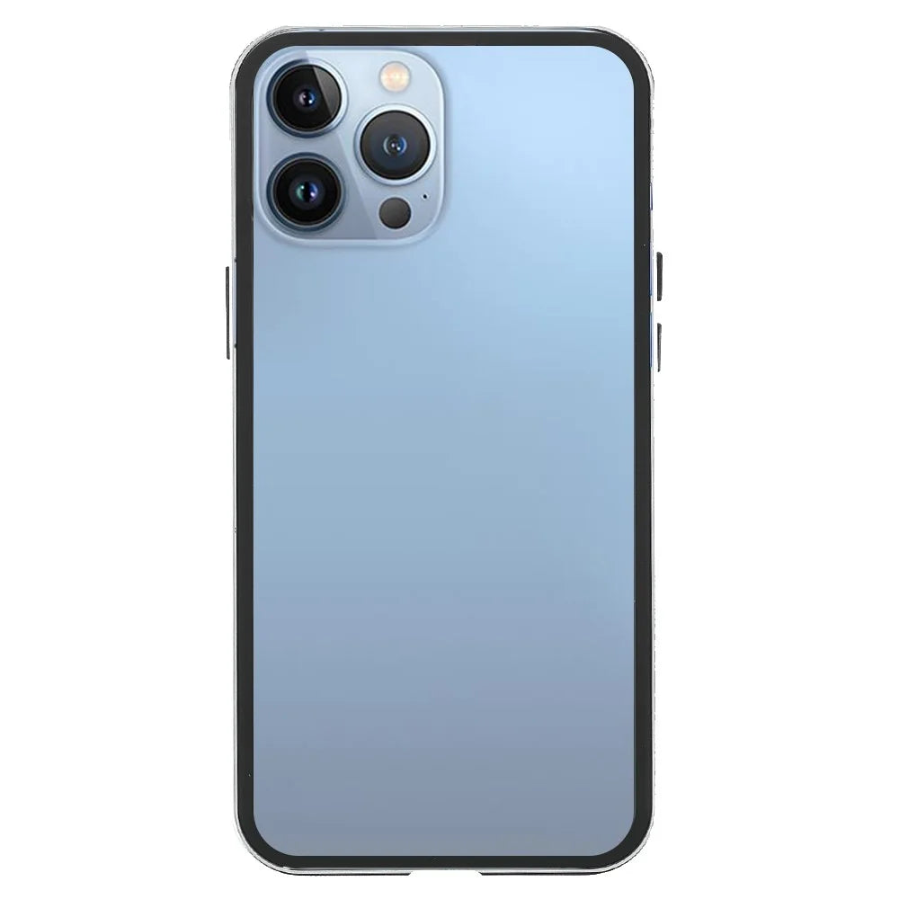 For iPhone 13 Pro Max 6.7 inch Anti-peep Phone Case Metal Frame + Double-sided Tempered Glass Hybrid Cover with Magnetic Closure - Silver - 2