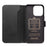 QIALINO Wallet Stand Function Magnetic Closure Top Layer Genuine Leather Phone Case Cover for iPhone 13 Pro 6.1 inch - Black - 5