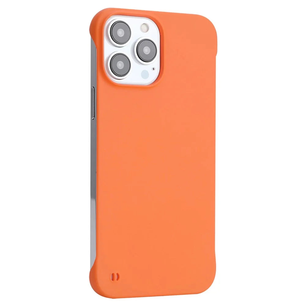 ENKAY HAT PRINCE Hard PC Lightweight Phone Covering Rubberized Matte Frameless Anti-scratch Phone Case Shell for iPhone 13 Pro 6.1 inch - Orange - 1