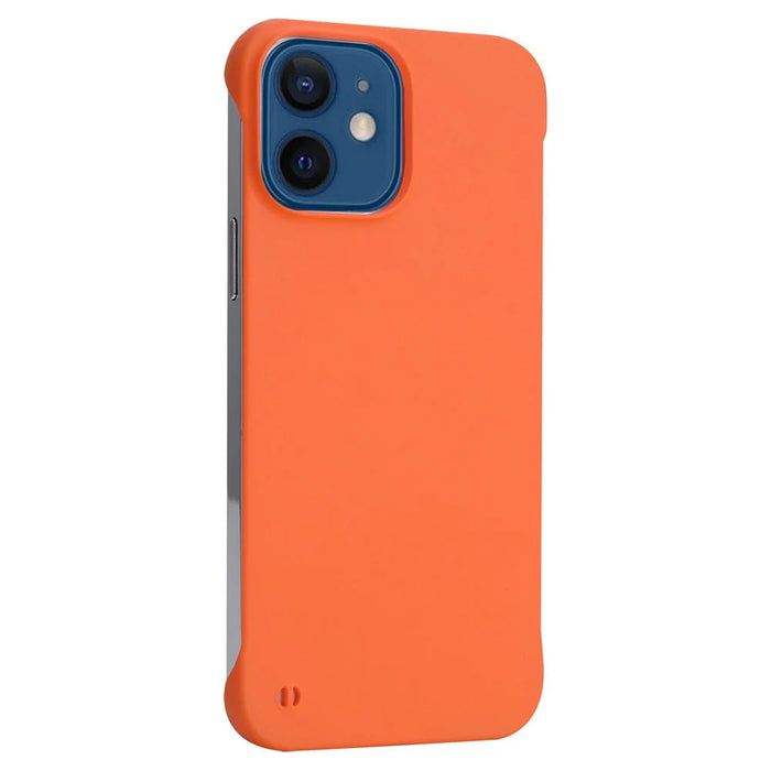 ENKAY HAT PRINCE for iPhone 12 mini 5.4 inch Matte Solid Color Hard PC Rubberized Anti-fall Phone Case Shell - Orange - 1