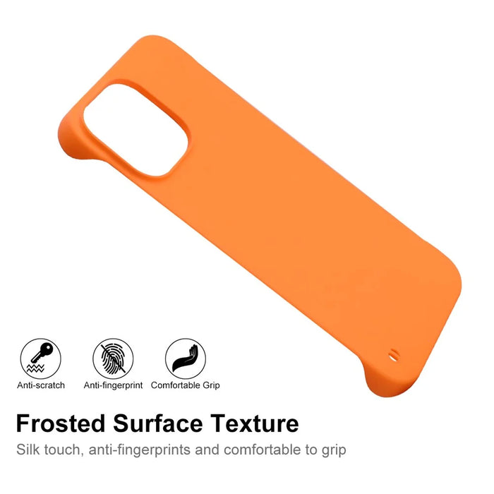 ENKAY HAT PRINCE for iPhone 12 mini 5.4 inch Matte Solid Color Hard PC Rubberized Anti-fall Phone Case Shell - Orange - 4