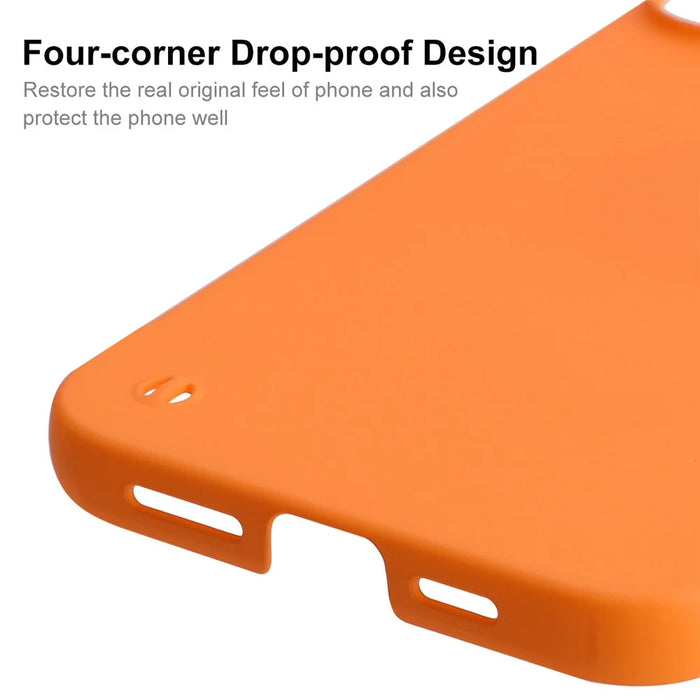 ENKAY HAT PRINCE for iPhone 12 mini 5.4 inch Matte Solid Color Hard PC Rubberized Anti-fall Phone Case Shell - Orange - 6