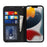 For iPhone 13 Pro 6.1 inch Anti-drop PU Leather Skin-touch Feeling Auto-absorbed Folio Fip Phone Case Shell with Wallet Stand - Black - 4