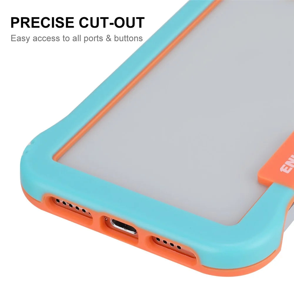 ENKAY HAT PRINCE For iPhone 12 Pro Max 6.7 inch Drop Resistance Slim Phone Case Frameless Protective Cover Support Heat Dissipation - Blue - 5