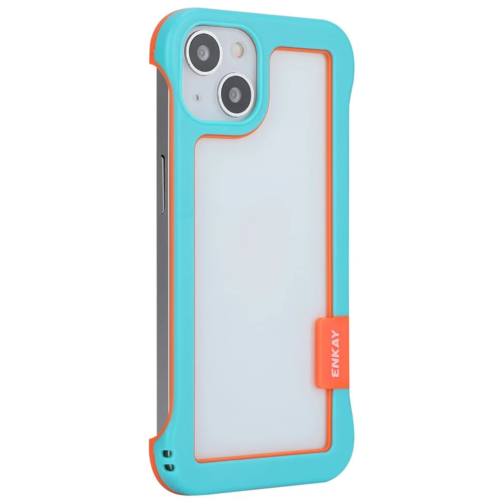 ENKAY HAT PRINCE For iPhone 13 6.1 inch Slim Phone Case Frameless Cover Drop Resistance Phone Protector - Blue - 1