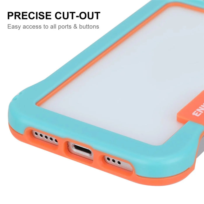 ENKAY HAT PRINCE For iPhone 13 6.1 inch Slim Phone Case Frameless Cover Drop Resistance Phone Protector - Blue - 5