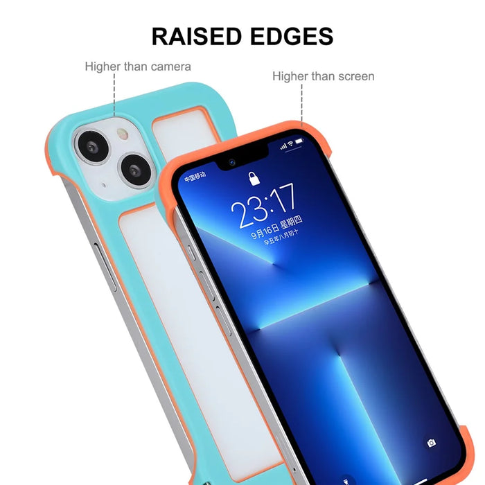 ENKAY HAT PRINCE For iPhone 13 6.1 inch Slim Phone Case Frameless Cover Drop Resistance Phone Protector - Blue - 6