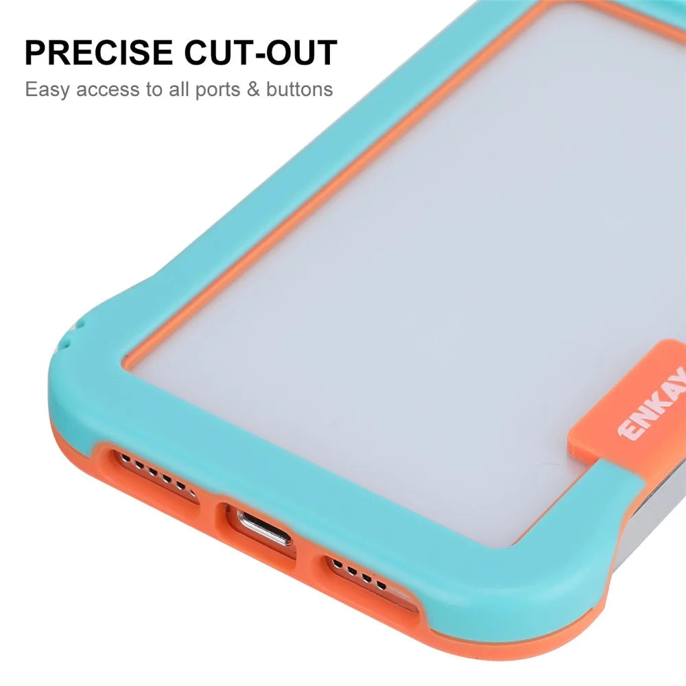 ENKAY HAT PRINCE For iPhone 13 Pro 6.1 inch Slim Phone Case Drop Resistance Cover Frameless Phone Protector - Blue - 5