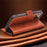 QIALINO For iPhone 12 6.1 inch Foldable Stand Genuine Leather Wallet Phone Case Shell with Magnetic Clasp - Brown - 6