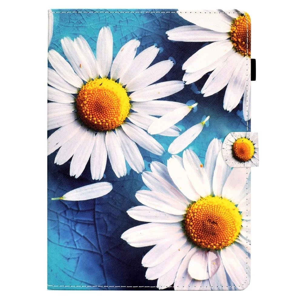 For iPad Air 11 (2026) / (2025) / (2024) / Pro 11 (2022) / (2021) / (2020) / (2018) / Air (2020) (2022) Pattern Printing Leather Stand Tablet Case - Sunflower - 2
