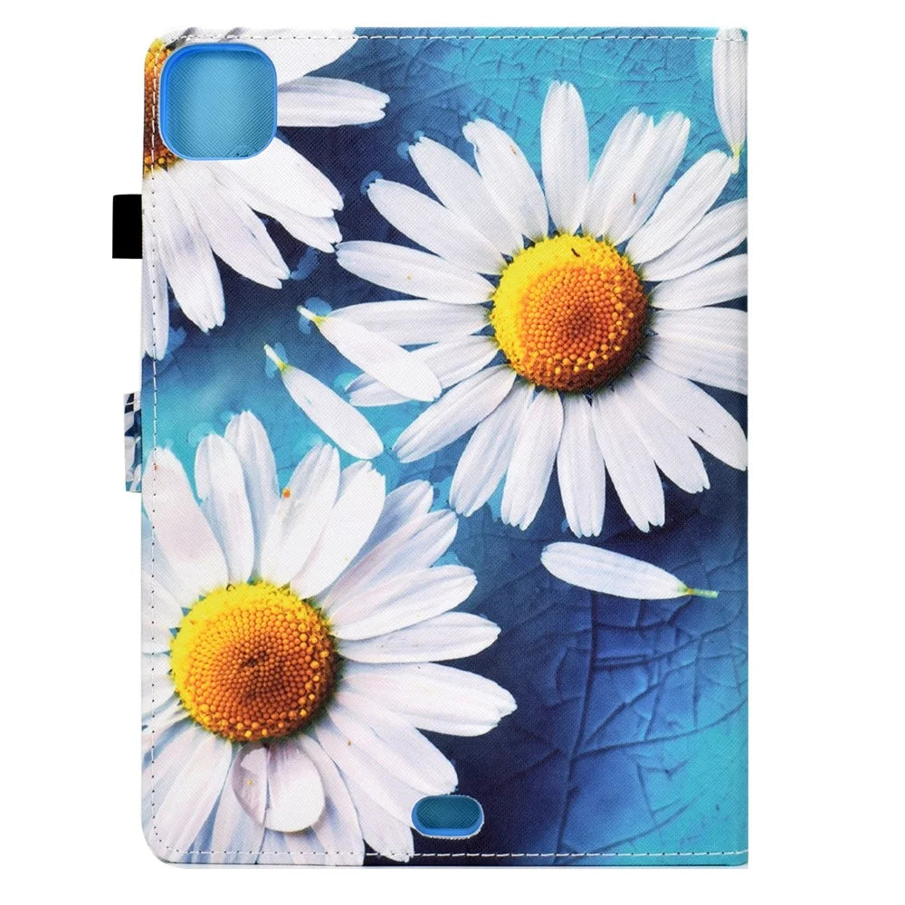 For iPad Air 11 (2026) / (2025) / (2024) / Pro 11 (2022) / (2021) / (2020) / (2018) / Air (2020) (2022) Pattern Printing Leather Stand Tablet Case - Sunflower - 3