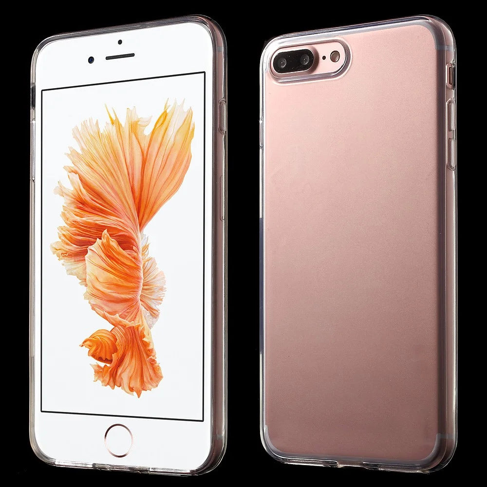 Clear Glossy Gel TPU Skin for iPhone 8 Plus / 7 Plus 5.5 Inch - Transparent - 1