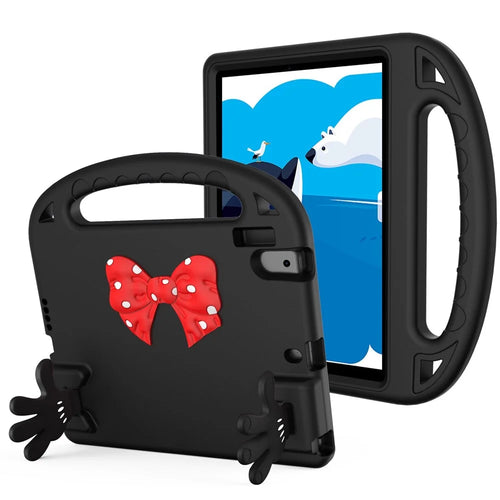For iPad 9.7-inch (2017) / (2018) / Pro 9.7-inch (2016) / Air (2013) / Air 2 EVA Tablet Case Palm Shape Kickstand Hand-Held Grip Cover - Black - 1