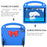 Mini Palm Shape Kickstand EVA Case for iPad 10.2 (2021) / (2020) / (2019), Hand Grip Impact-Resistant Tablet Shell - Blue - 3