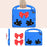 Mini Palm Shape Kickstand EVA Case for iPad 10.2 (2021) / (2020) / (2019), Hand Grip Impact-Resistant Tablet Shell - Blue - 5