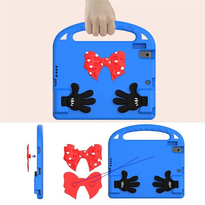 Mini Palm Shape Kickstand EVA Case for iPad 10.2 (2021) / (2020) / (2019), Hand Grip Impact-Resistant Tablet Shell - Blue - 5