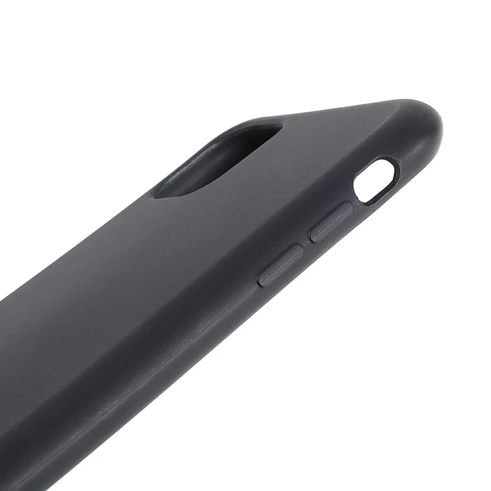 For iPhone 11 6.1 inch Slim Matte Cell Phone Case Drop Shockproof TPU Back Cover with Shoulder Strap - Black - 6