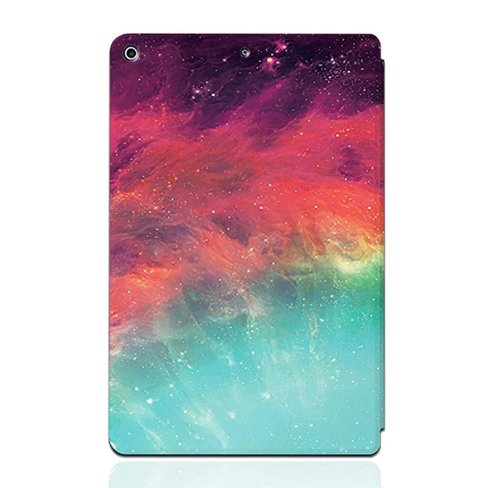 For 	iPad 10.2 (2021)/(2020)/(2019) Starry Sky Pattern Printing Shockproof Drop-proof PU Leather + TPU Tablet Cover with Stand - Color Starry Sky - 3
